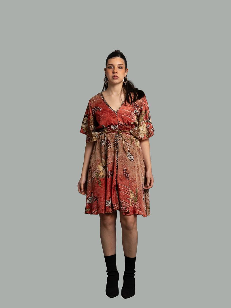 Abitino con maniche corte rosso sfumato - Haryana