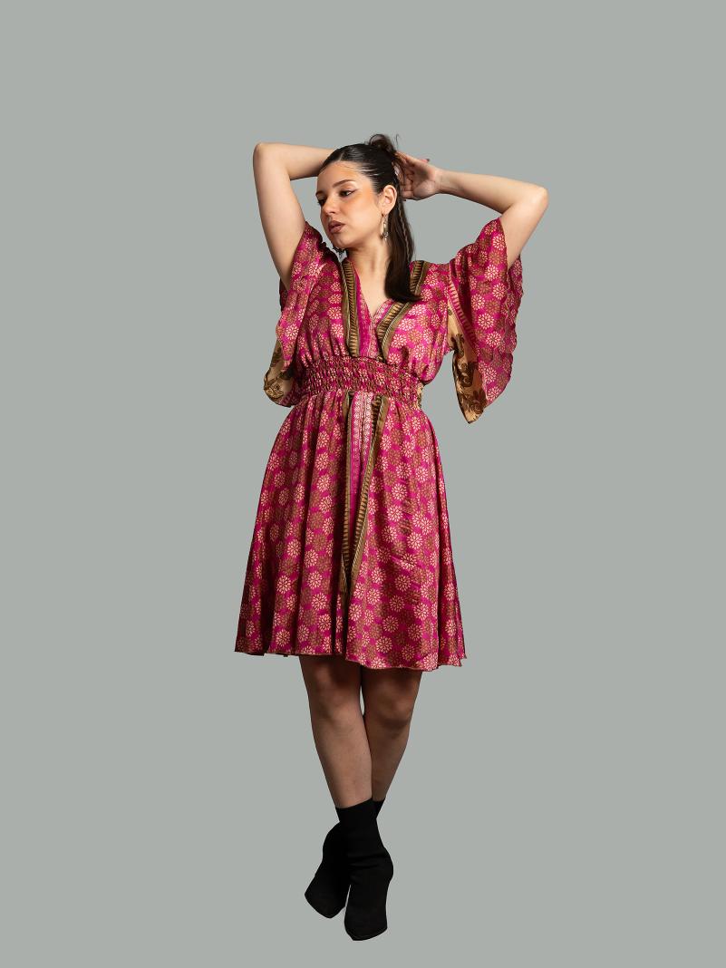 Abitino con maniche corte rosa - Haryana