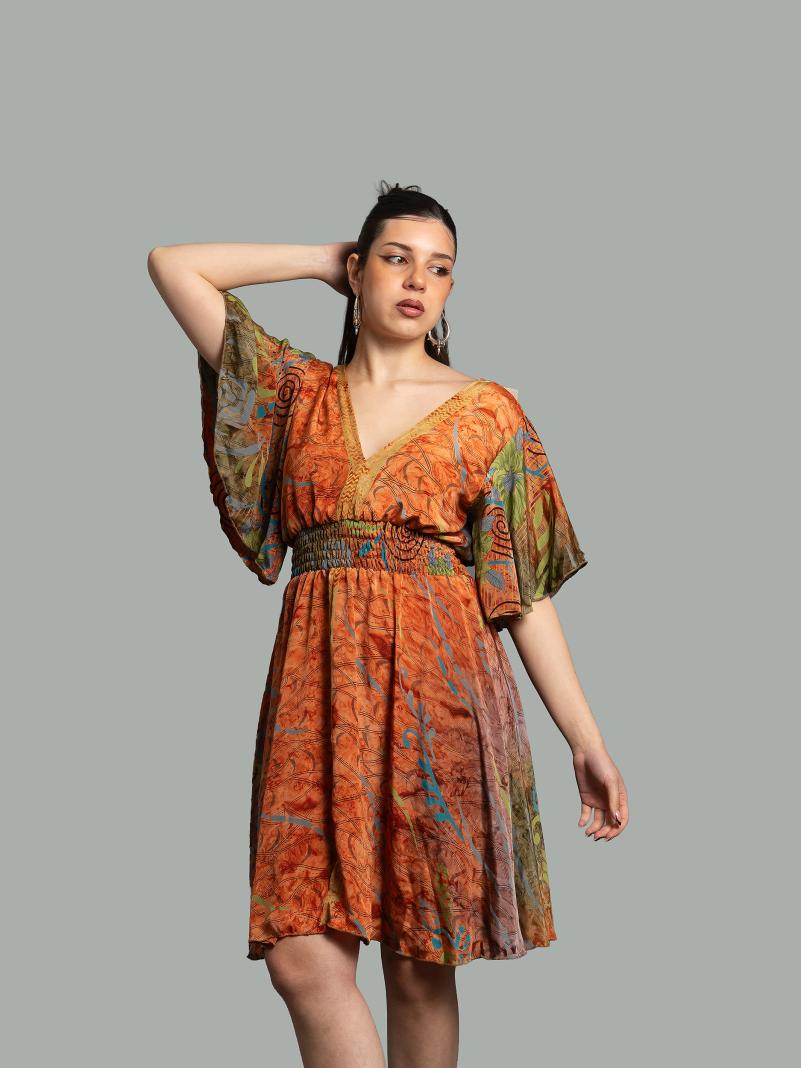 Abitino con maniche corte arancione - Haryana