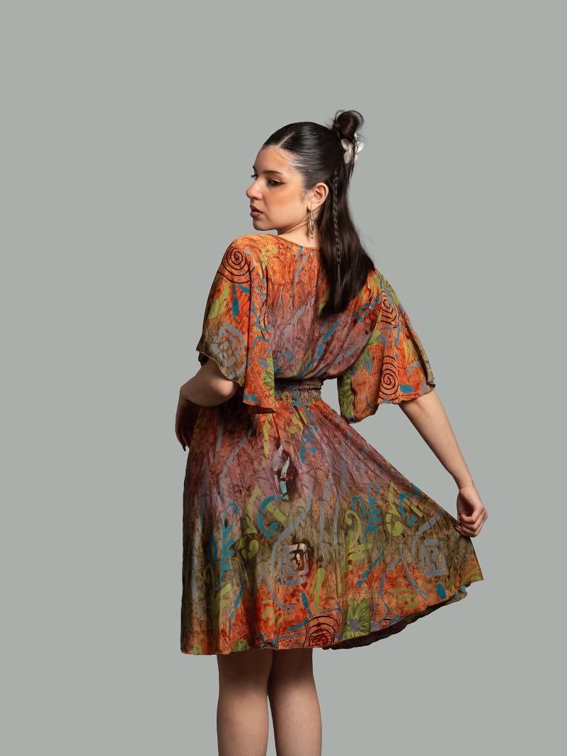 Abitino con maniche corte arancione - Haryana