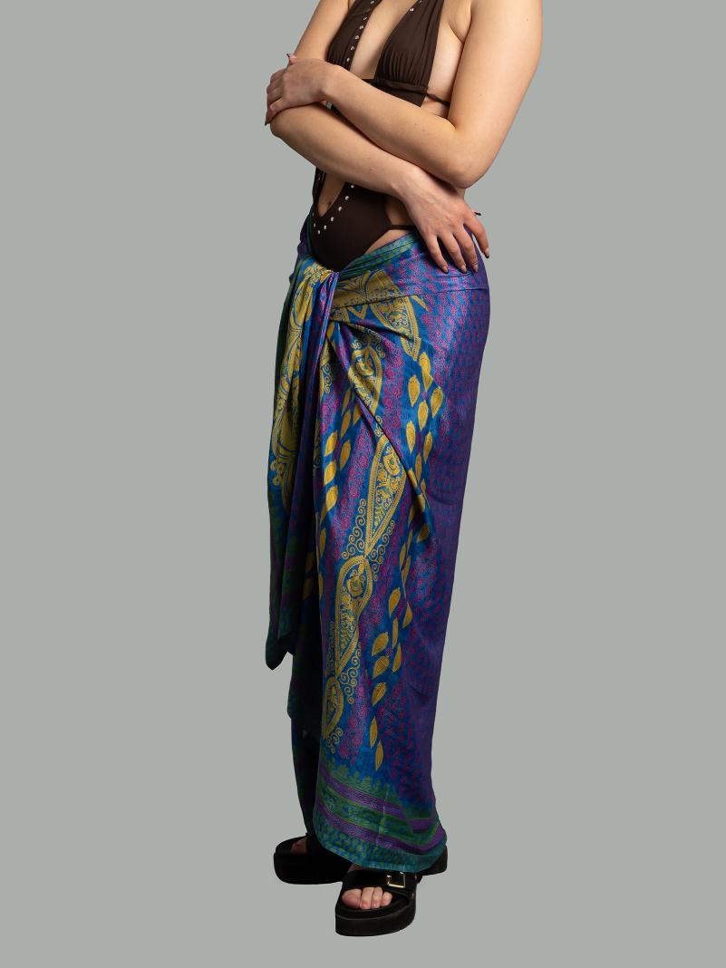 Pareo blu - Sari vintage