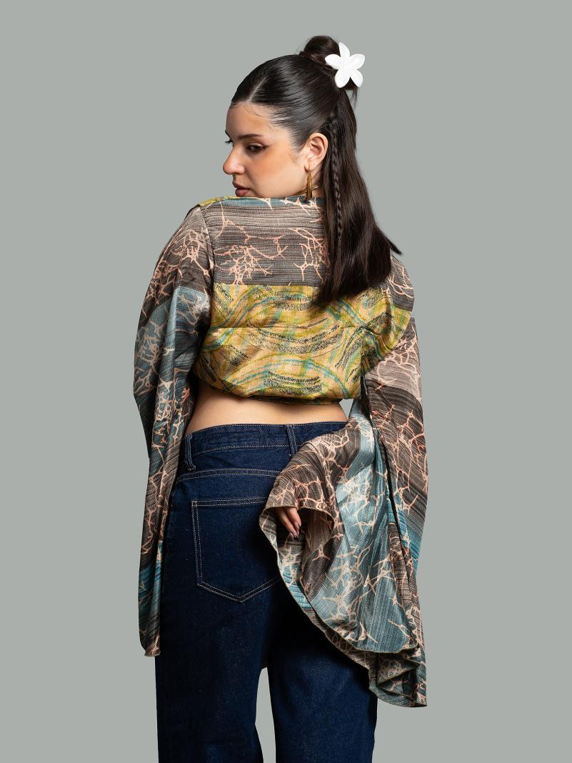 Wrap Top Manica larga sfumature – Gandhi