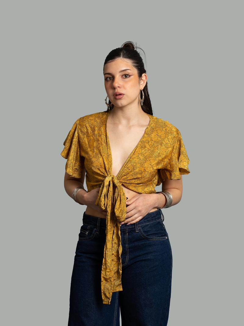 Wrap Top giallo – Bengala