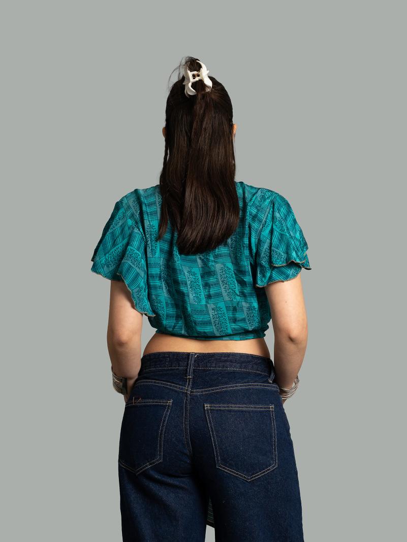 Wrap Top azzurro – Bengala