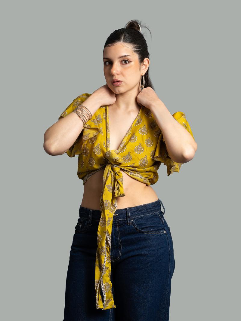 Wrap Top giallo – Bengala