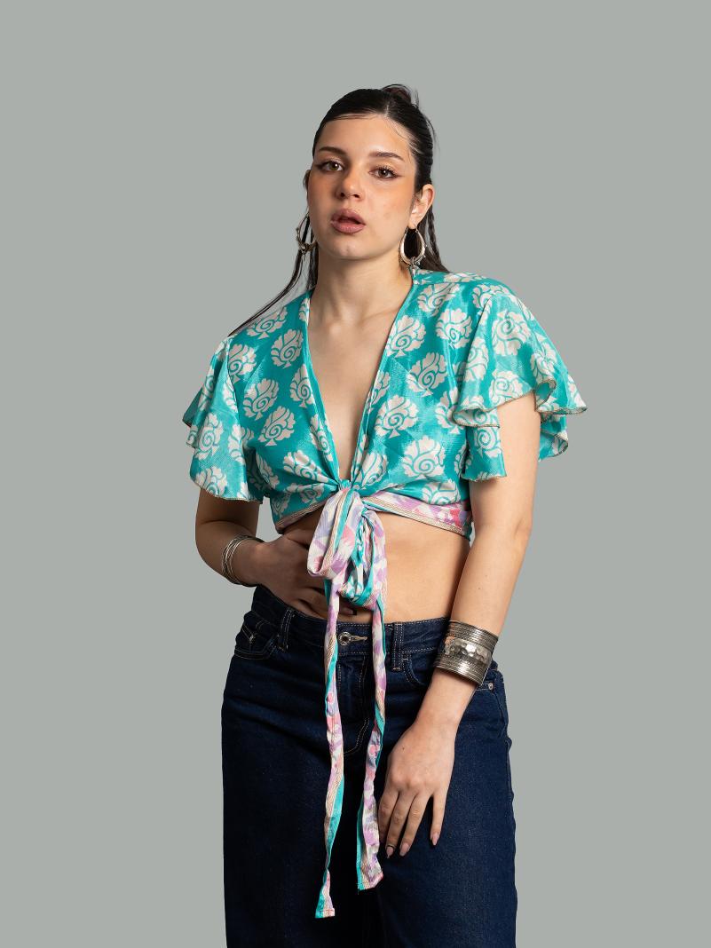 Wrap Top celeste – Bengala