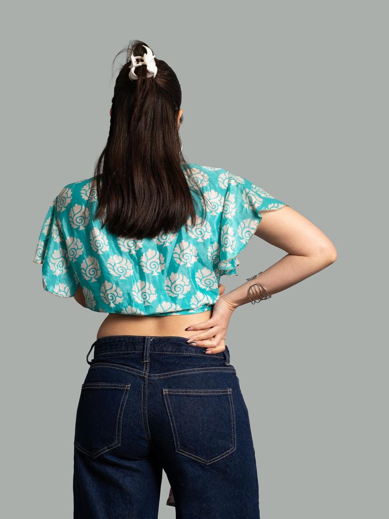 Wrap Top celeste – Bengala