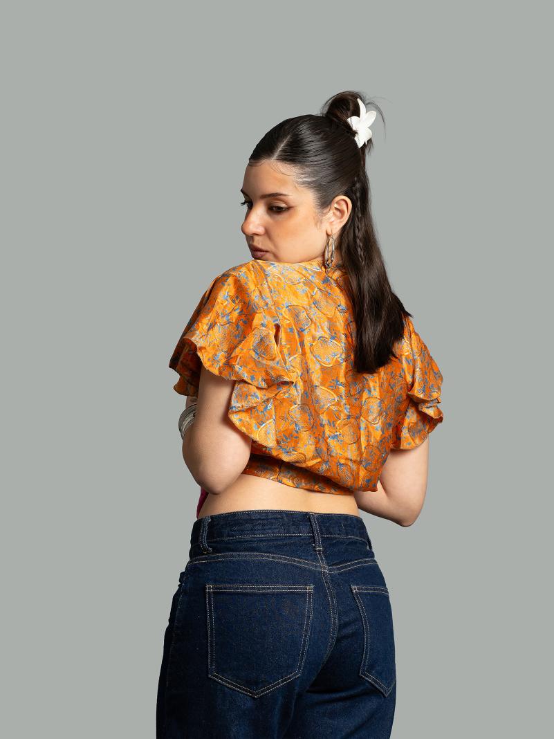 Wrap Top arancione – Bengala