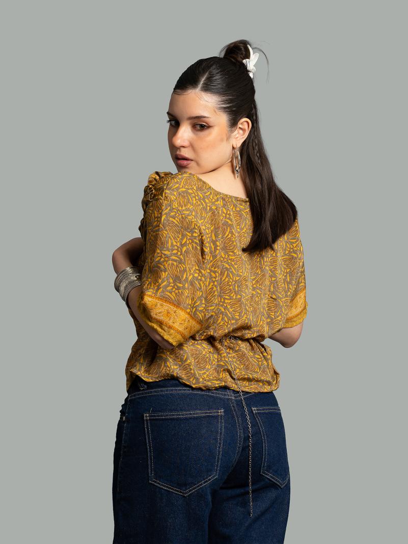 Choli Top Tradizionale giallo