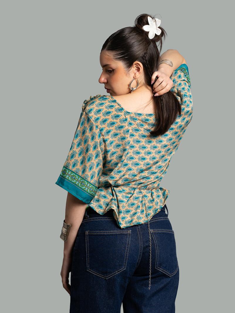 Choli Top Tradizionale beige