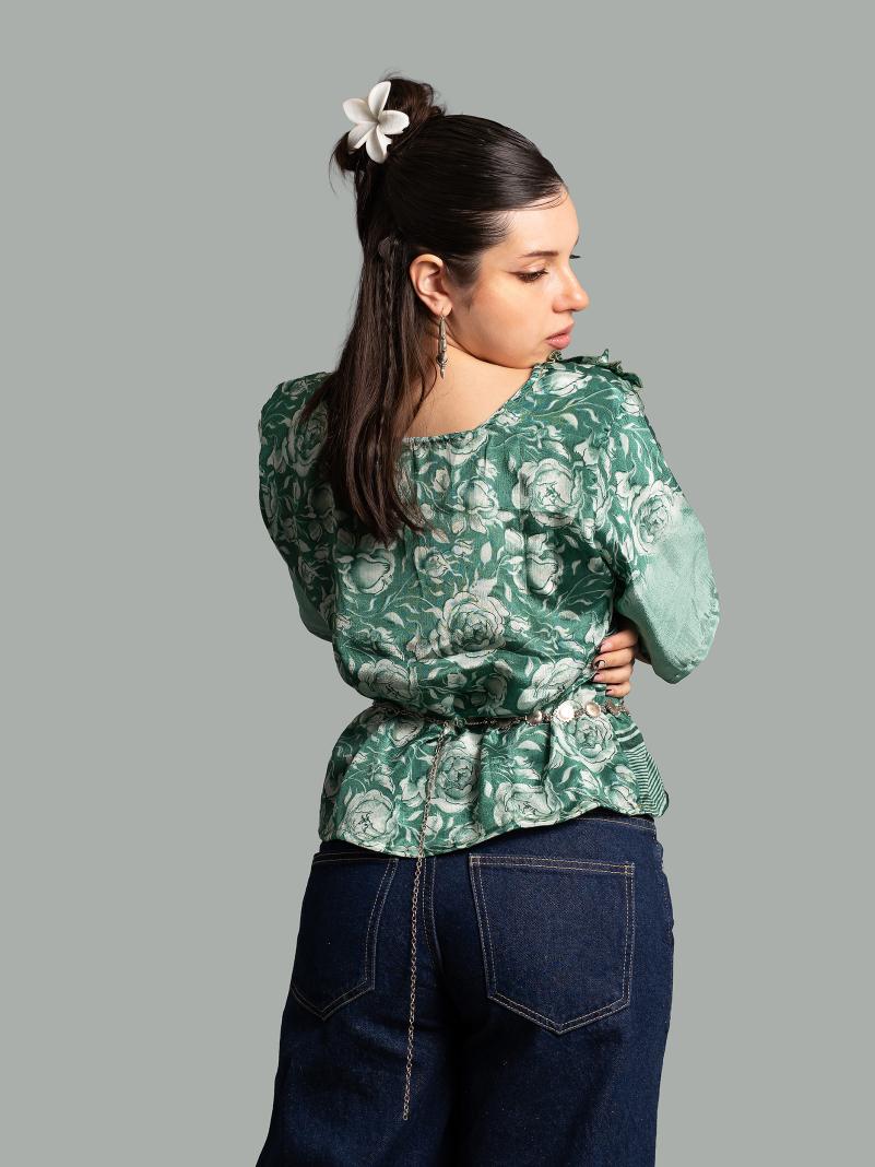 Choli Top Tradizionale verde