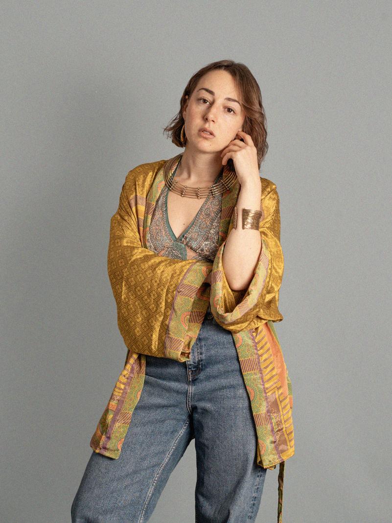 Kimono corto dorato - Kerala