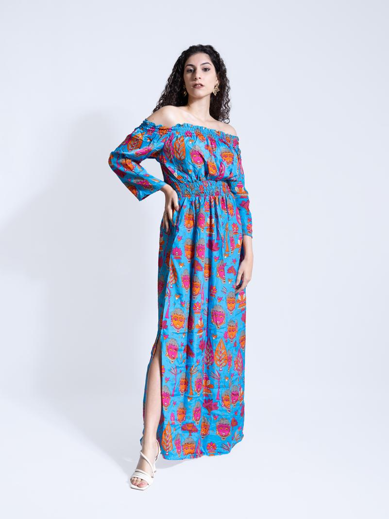 Abito etnico con scollo a barca Buddha Edition - Radha