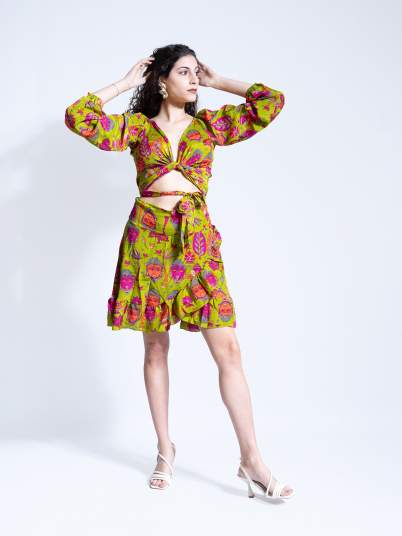 Completo wrap top e mini gonna Buddha Edition - Kerala