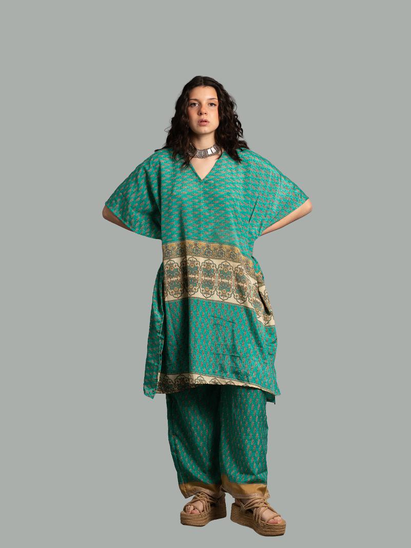 Caftano e pantalone verde - Jaisalmer
