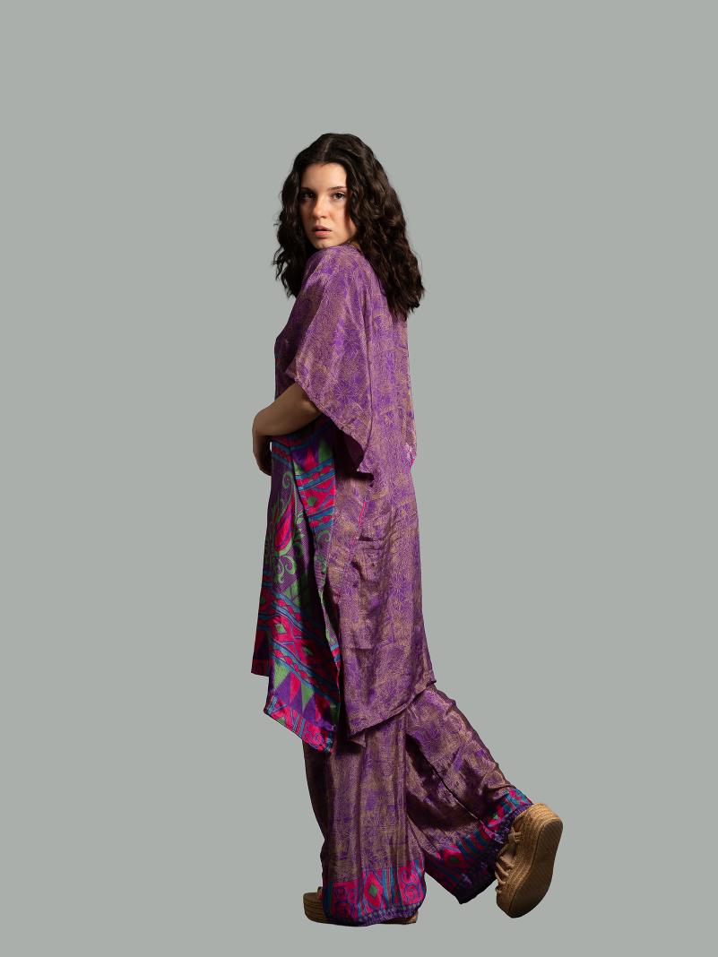 Caftano e pantalone viola - Jaisalmer