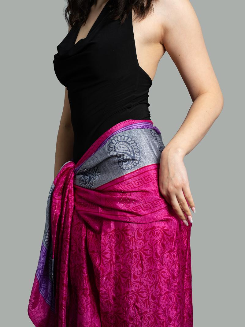 Pareo fucsia - Sari vintage