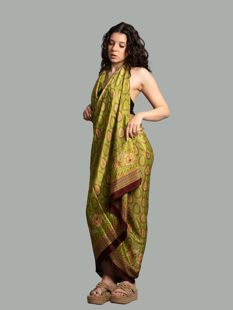Pareo verde - Sari vintage