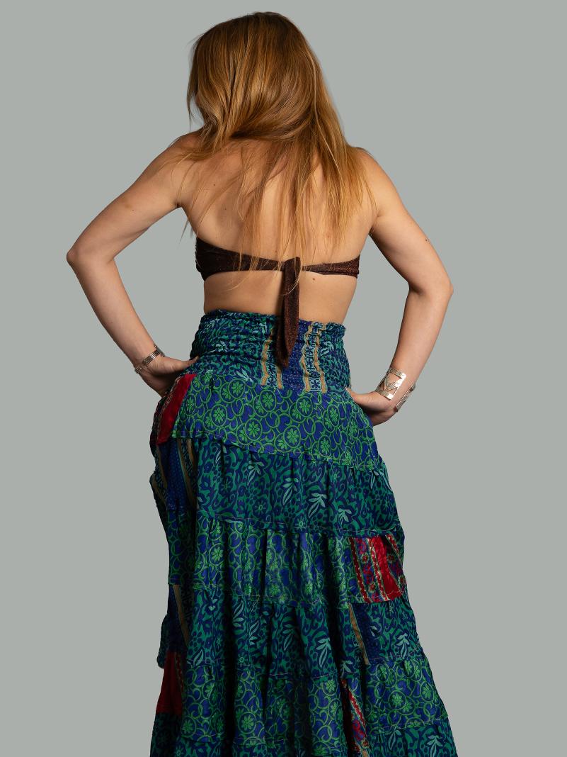 Gonna etnica a balze blu – Hippie