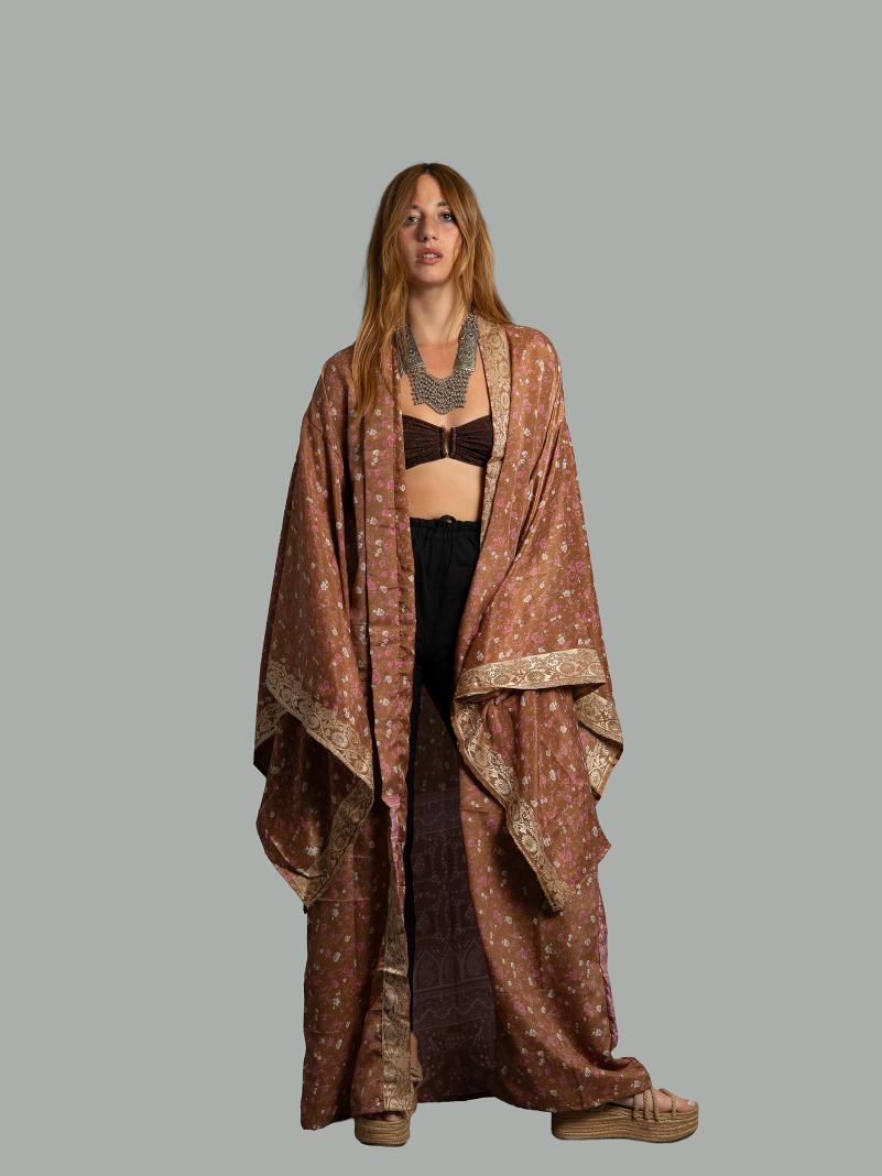 Kimono Manica Larga marrone - Surat