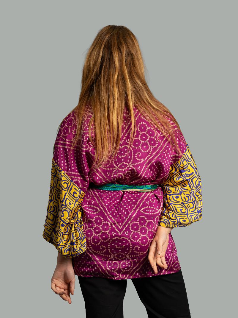 Kimono Corto Patchwork Reversibile 38