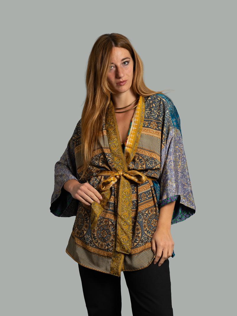 Kimono Corto Patchwork Reversibile 34