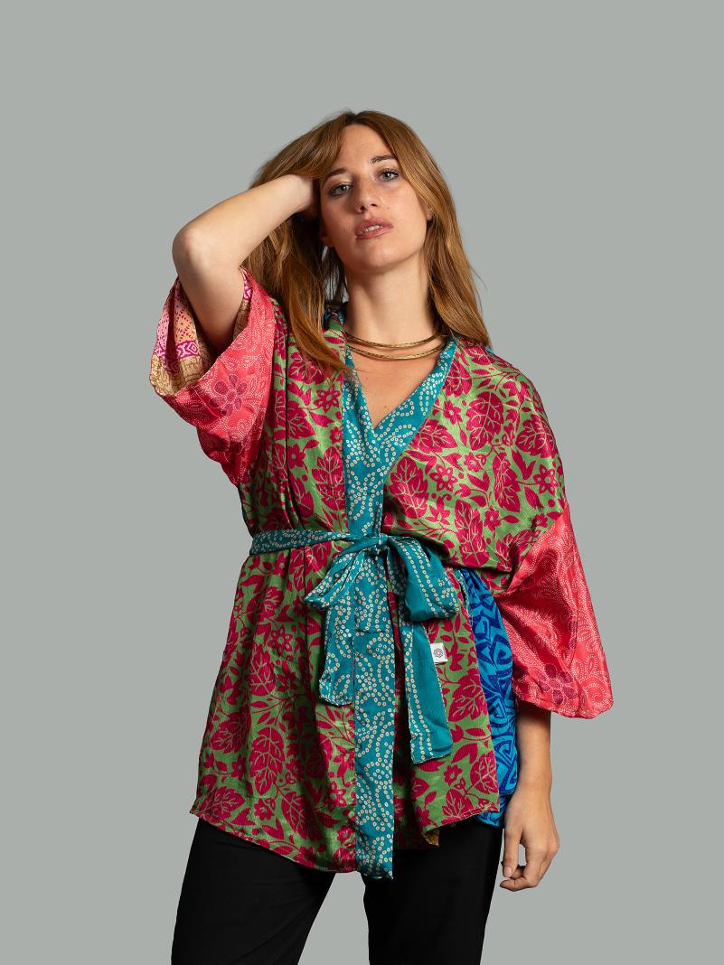 Kimono Corto Patchwork Reversibile 36