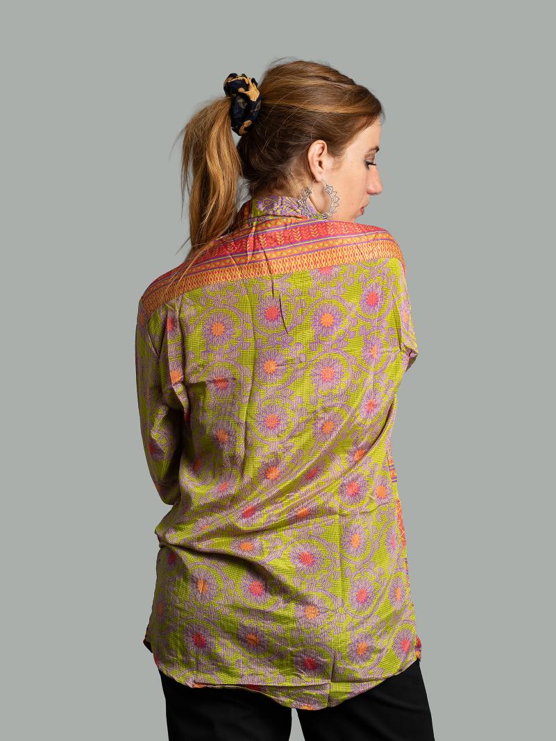 Camicia S/M verde e rosso