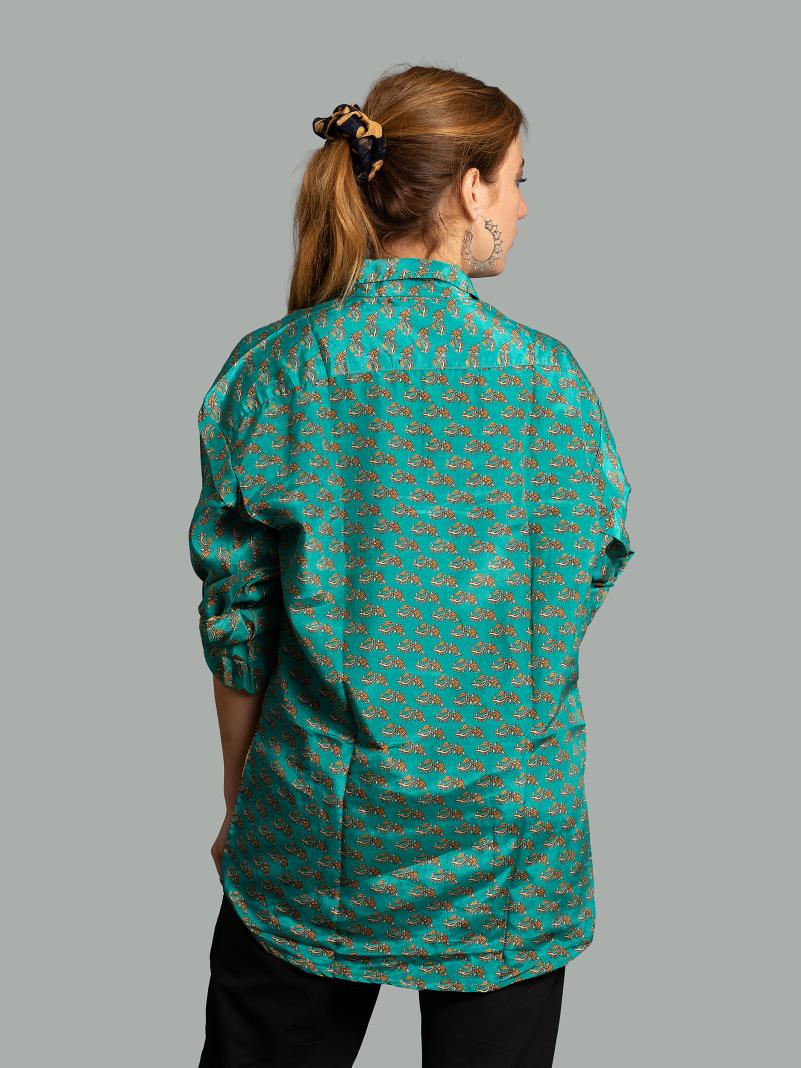 Camicia L/XL acquamarina