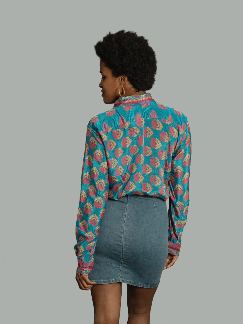 Camicia LXL azzurro e rosa