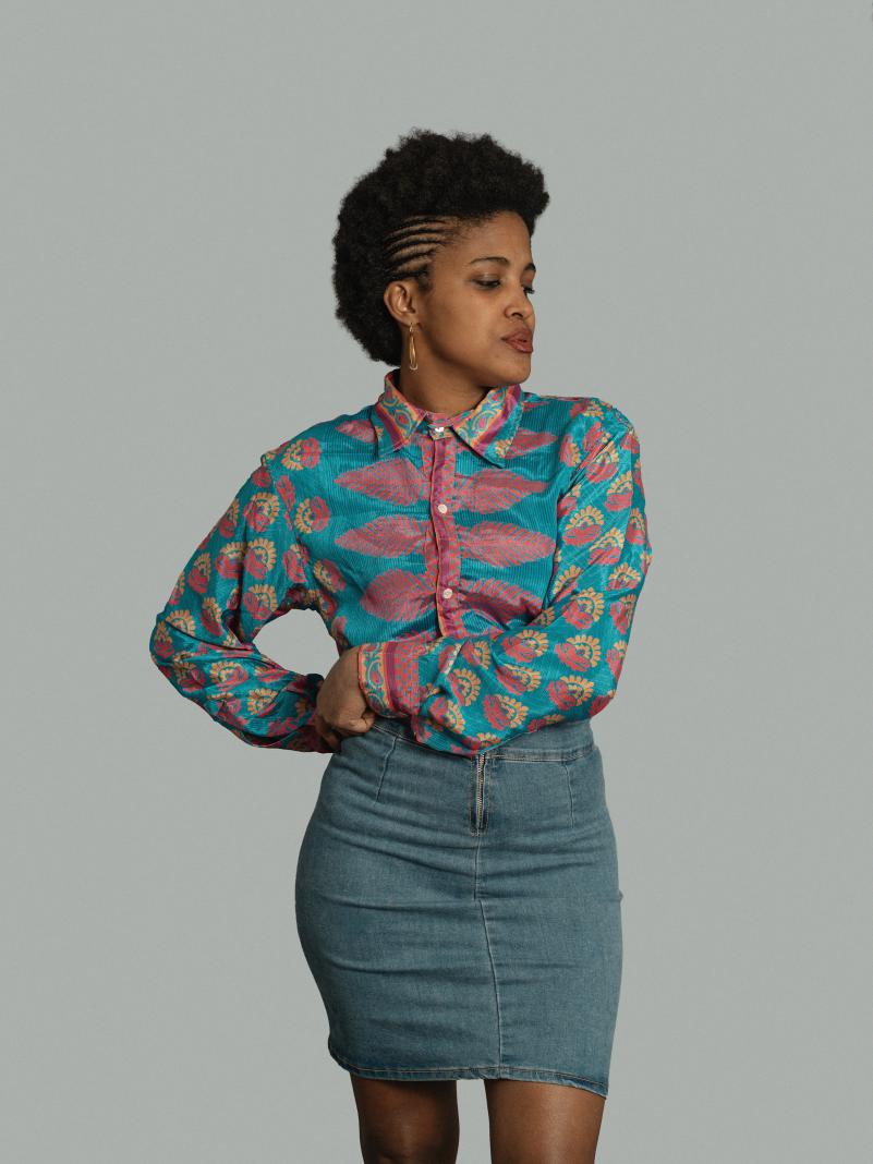 Camicia LXL azzurro e rosa