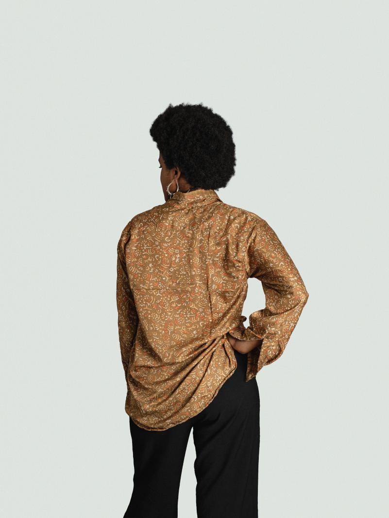 Camicia S/M marrone chiaro
