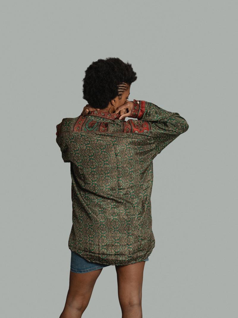 Camicia LXL verde e rosso