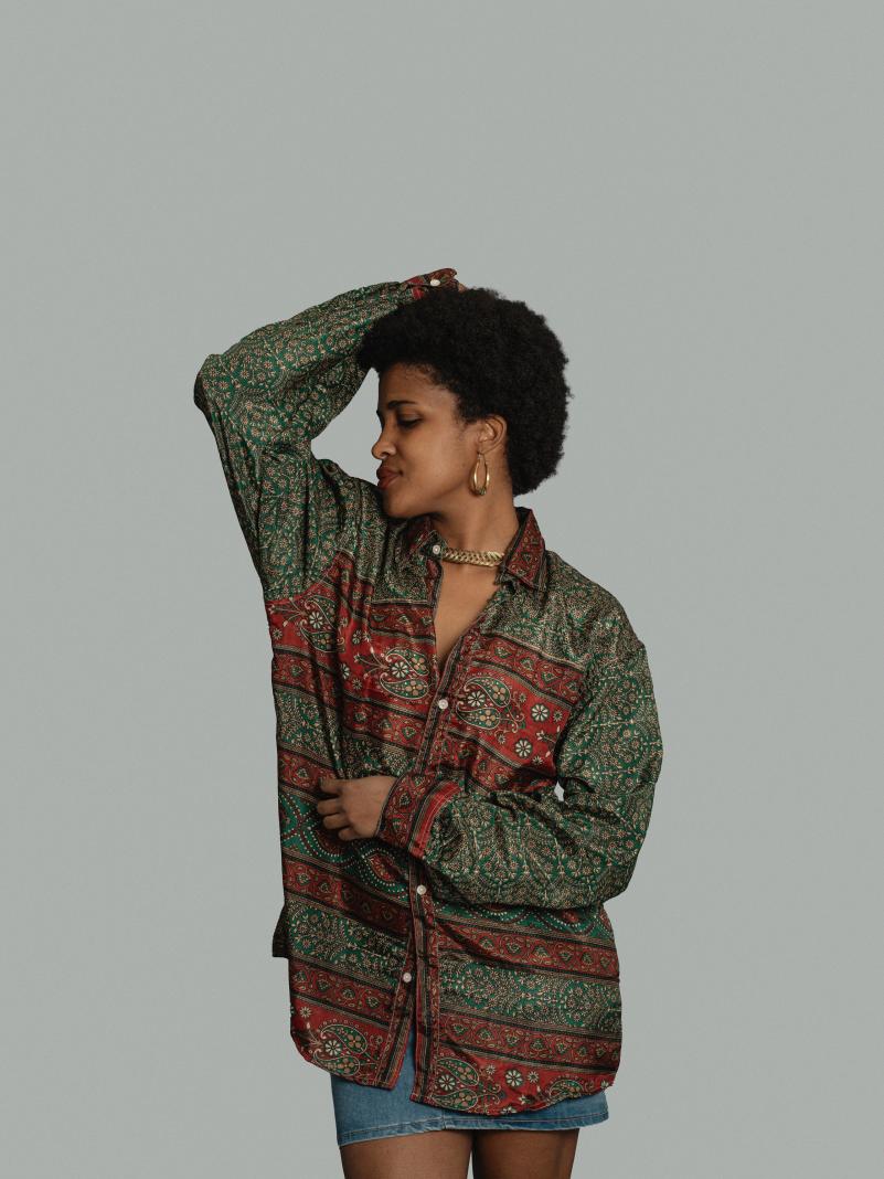 Camicia LXL verde e rosso