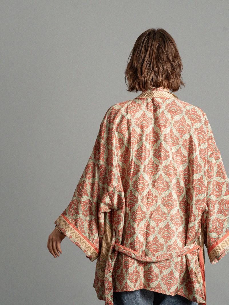 Kimono corto verde e rosso - Kerala