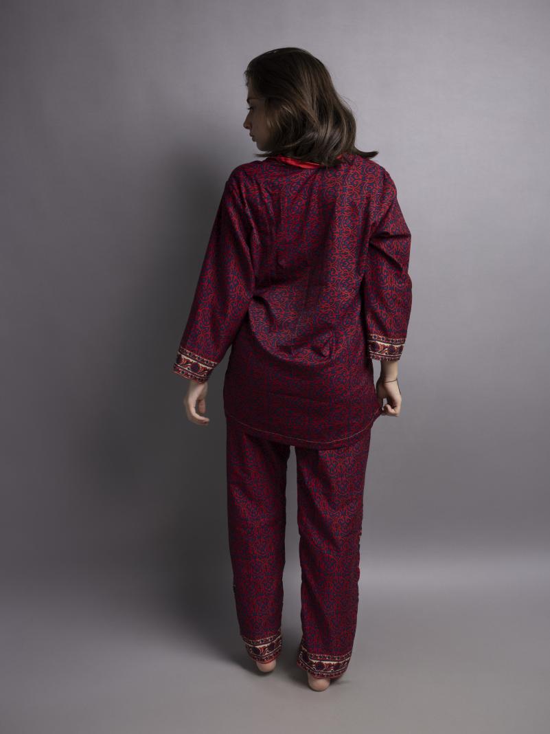 Pigiama in Sari SM - blu e rosso