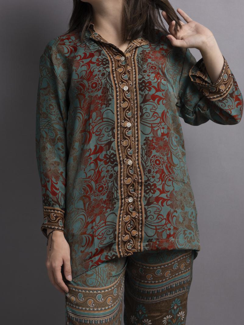Pigiama in Sari SM - rosso e blu