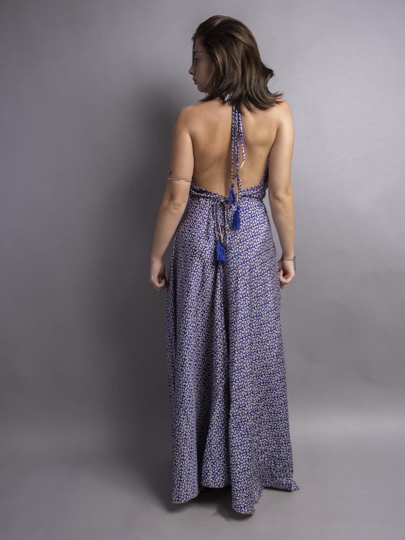 Abito etnico lungo blu – Delhi