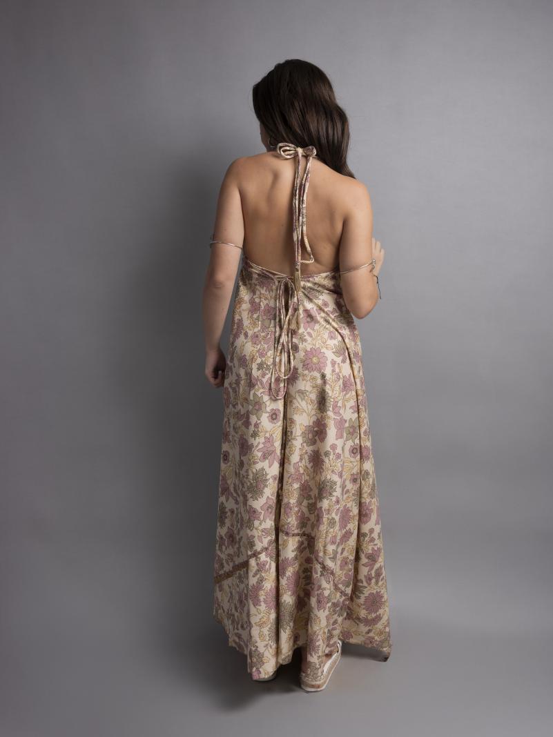 Abito etnico lungo beige – Delhi