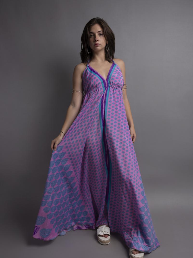 Abito etnico lungo lilla – Delhi