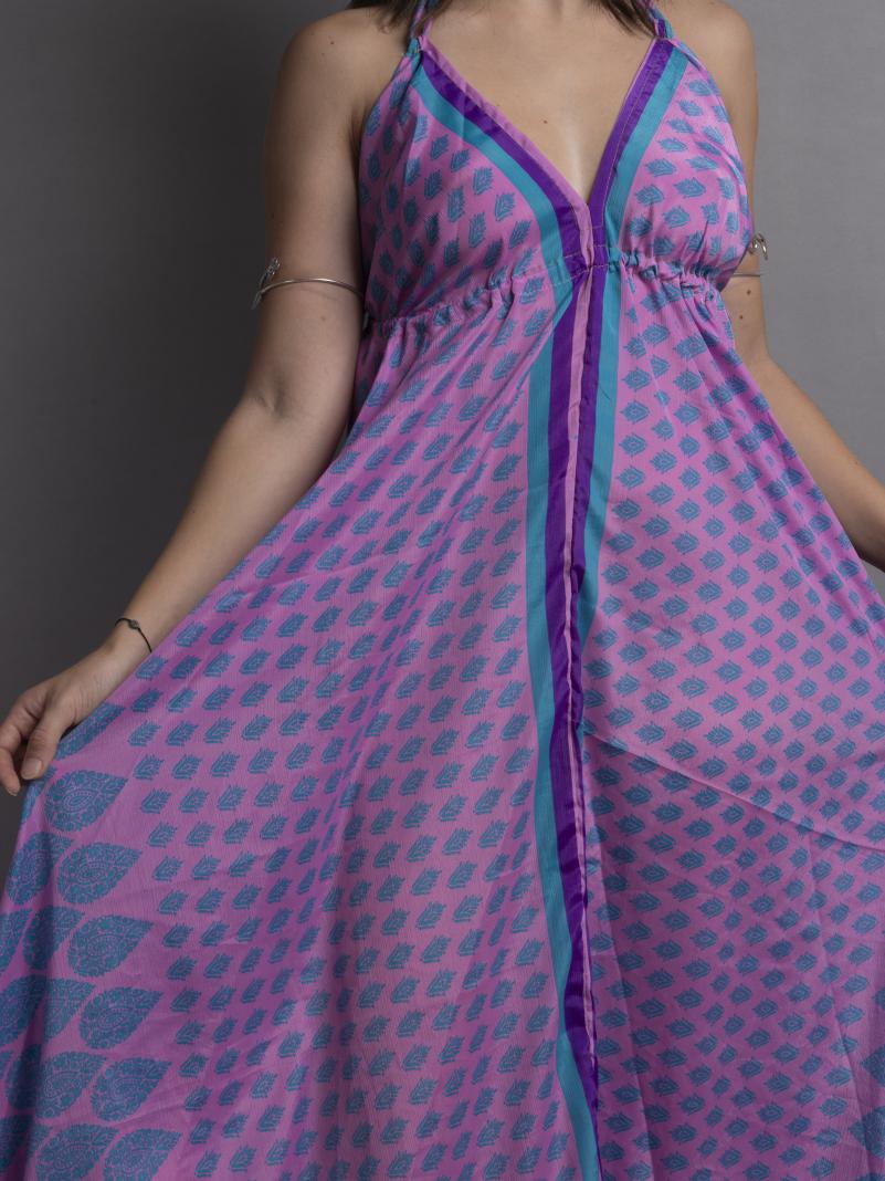 Abito etnico lungo lilla – Delhi