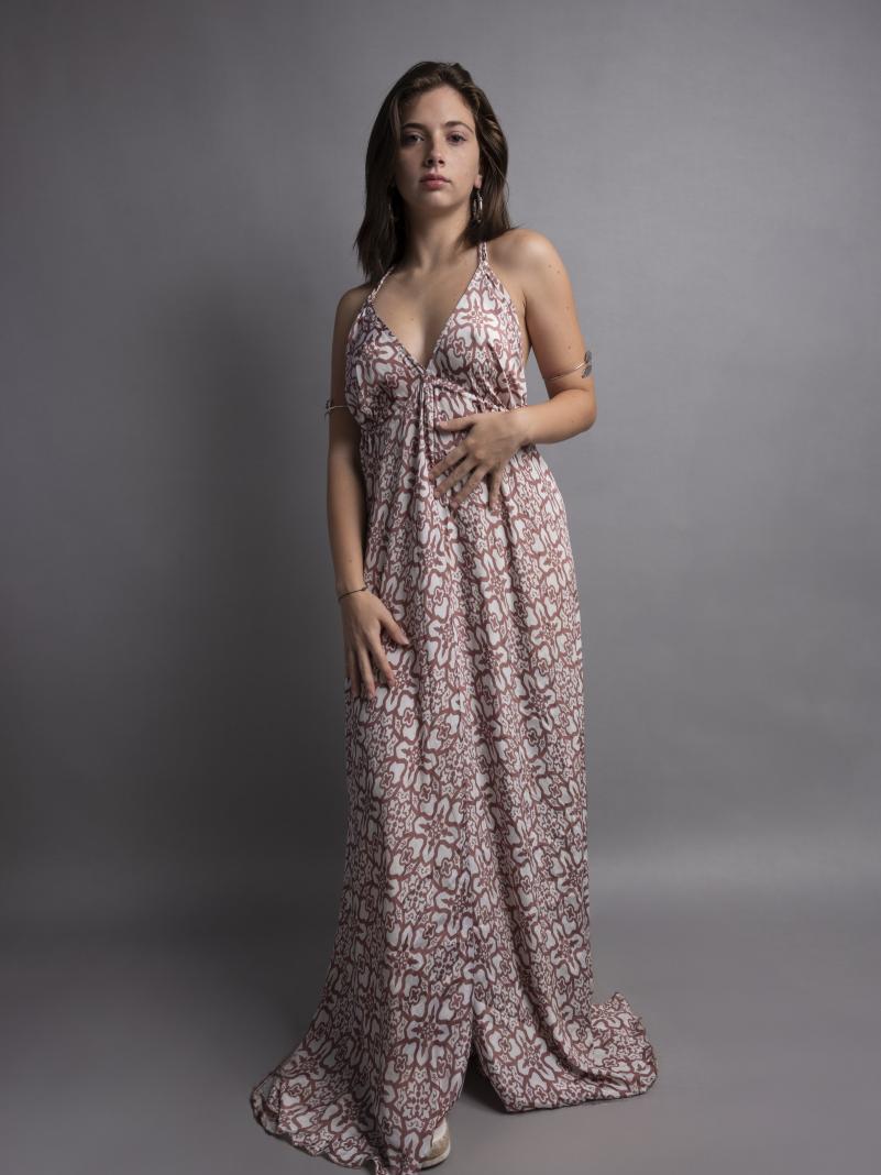 Abito etnico lungo bianco – Delhi
