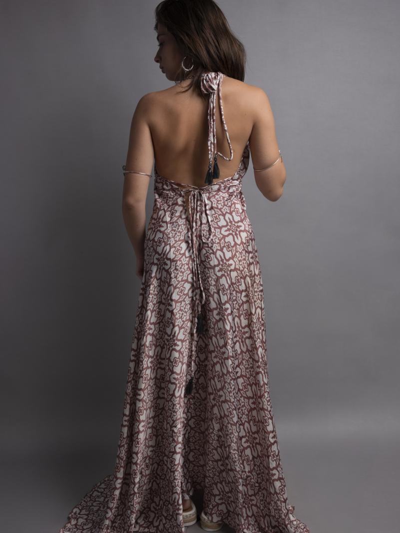 Abito etnico lungo bianco – Delhi