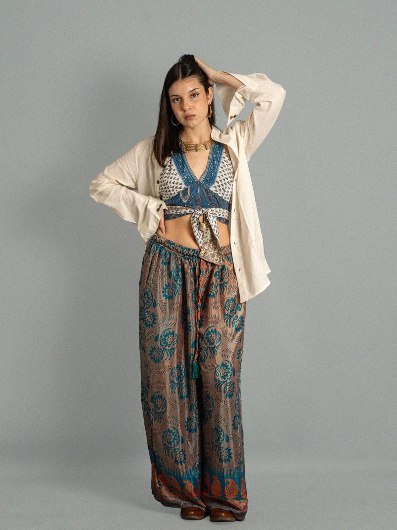 Pantalone LXL ottanio e arancione - Gurgaon
