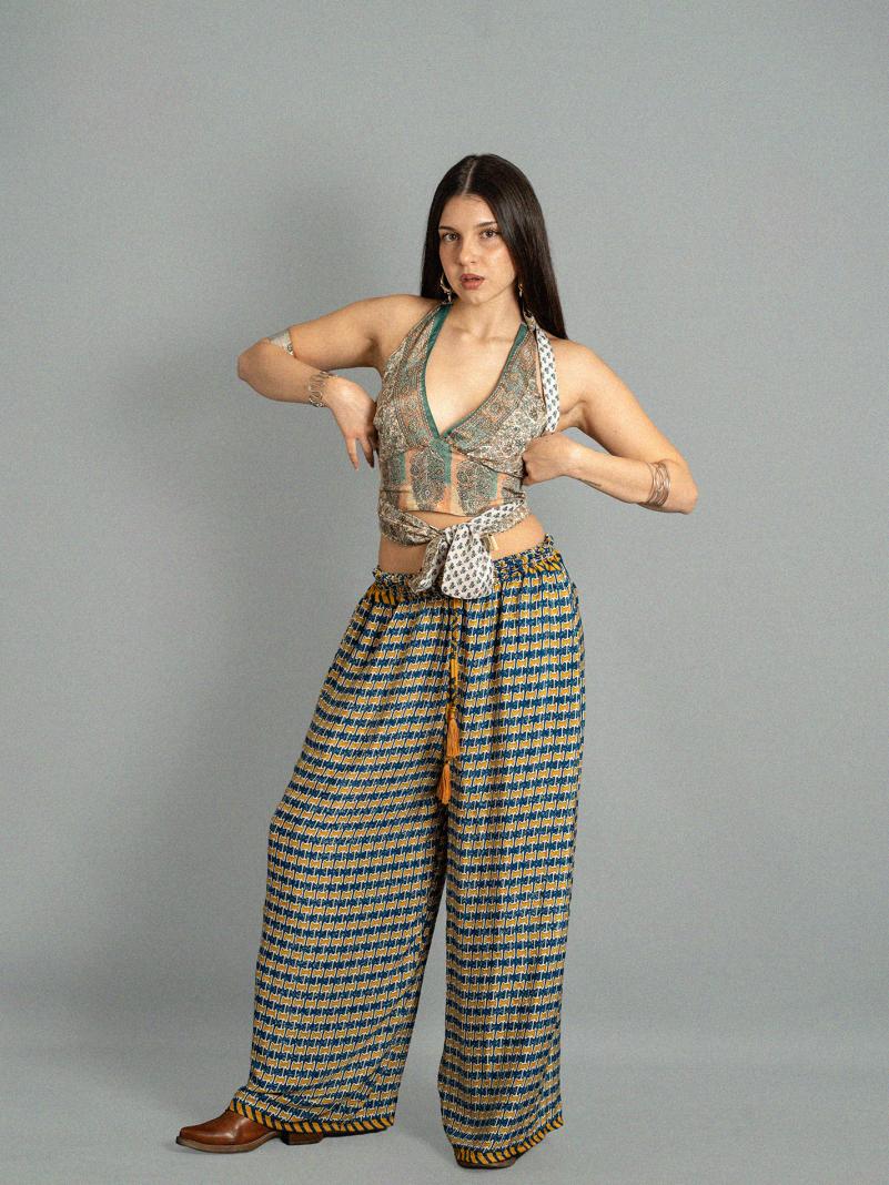 Pantalone SM blu e giallo - Gurgaon