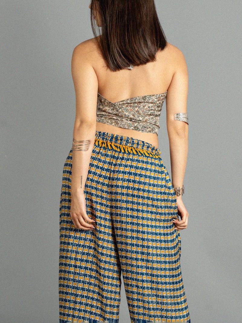 Pantalone SM blu e giallo - Gurgaon