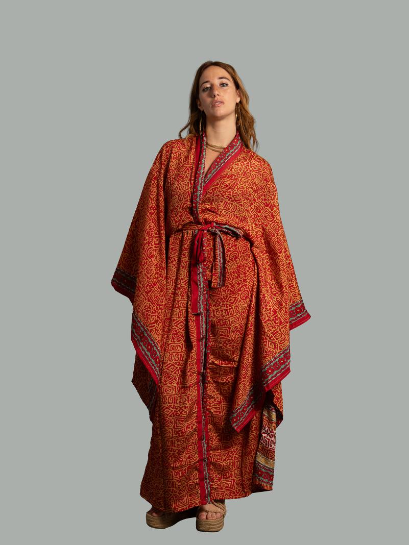 Kimono Manica Larga rosso - Surat