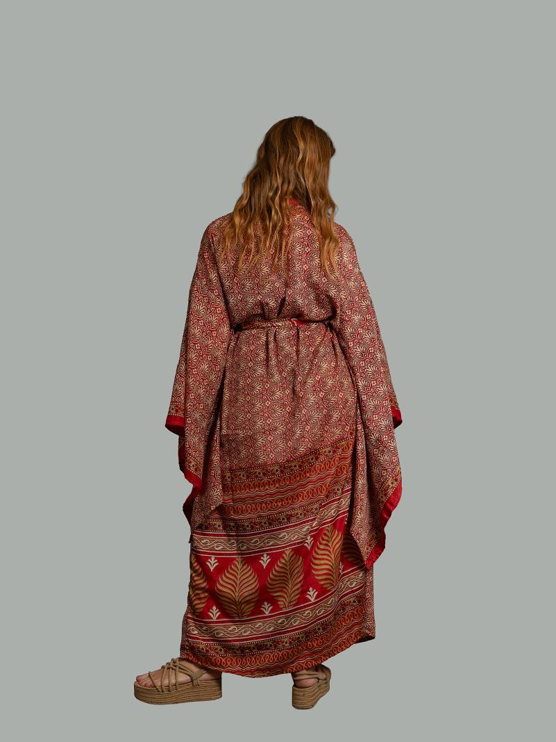 Kimono Manica Larga rosso - Surat