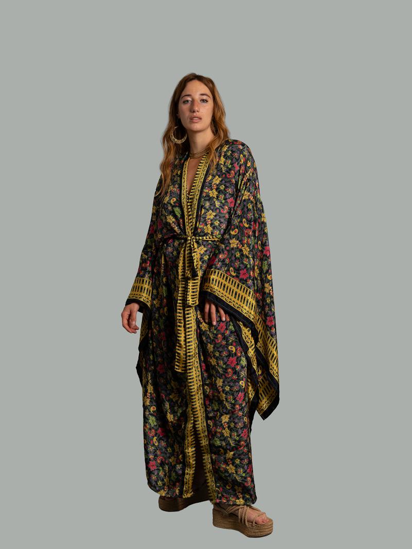 Kimono Manica Larga grigio - Surat