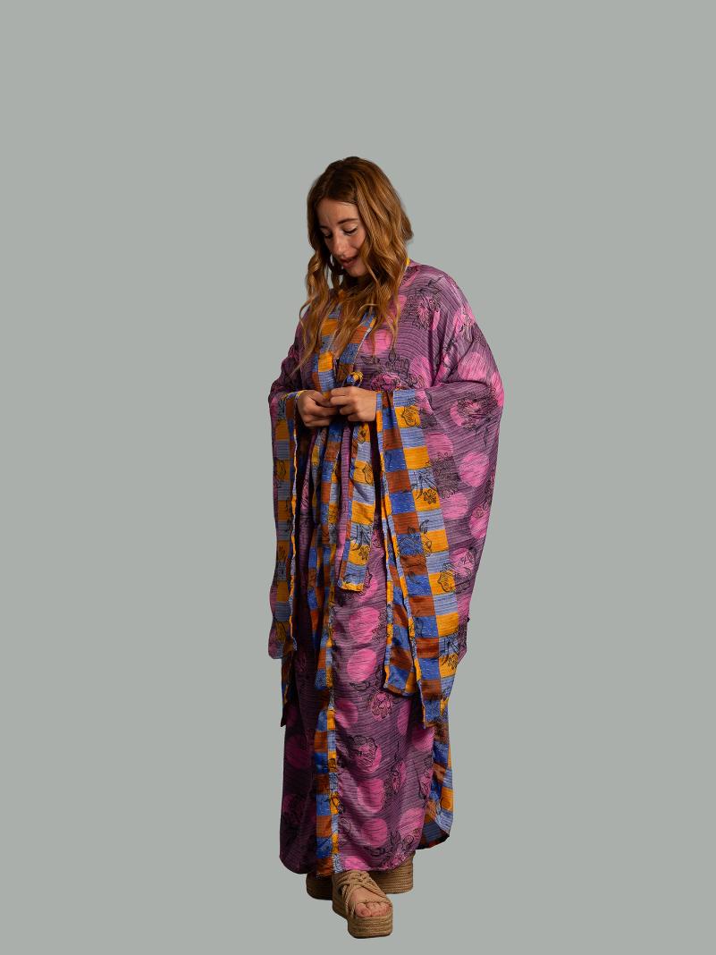 Kimono Manica Larga rosa - Surat